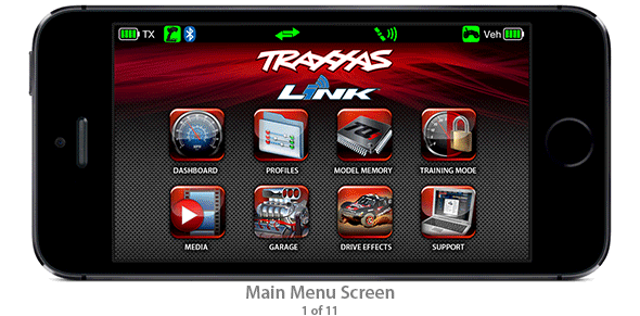 Traxxas Link App (demo screens)