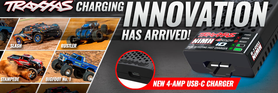 New USB-C Charging with Popular Traxxas Models