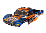 5851T Body, Slash® 2WD (also fits Slash® VXL &amp; Slash® 4X4), orange &amp; blue (painted, decals applied)