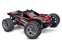Rustler 4X4 Brushless (#67164-4) Front Three-Quarter View (Red)