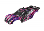 6717P Body, Rustler® 4X4 VXL, pink (painted, decals applied) (assembled with front &amp; rear body mounts and rear body support for clipless mounting)