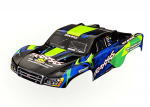 6812G Body, Slash® VXL 2WD (also fits Slash® 4X4), green &amp; blue (painted, decals applied)