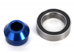 6893X Bearing adapter, 6061-T6 aluminum (blue-anodized) (1)/10x15x4mm ball bearing (black rubber sealed) (1) (for slipper shaft)