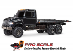 BLACK TRX-6® Ultimate RC Hauler:  6X6 Electric Flatbed Truck with TQi™ Traxxas Link™ Enabled 2.4GHz Radio System