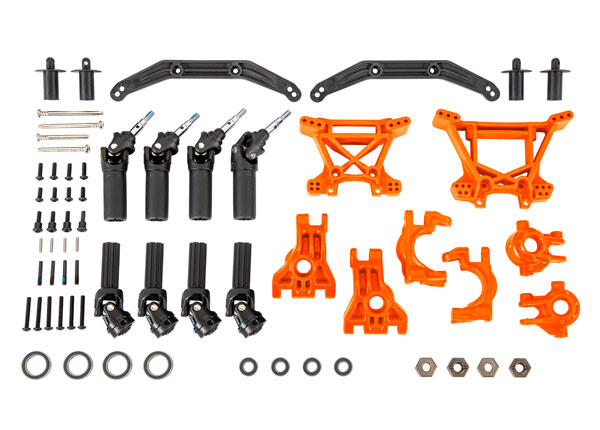 Extreme Heavy-Duty Upgrade Kit (9080T) Parts Layout (Orange)