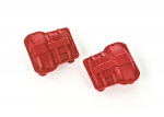 9738-RED Axle cover, front or rear (red) (2)